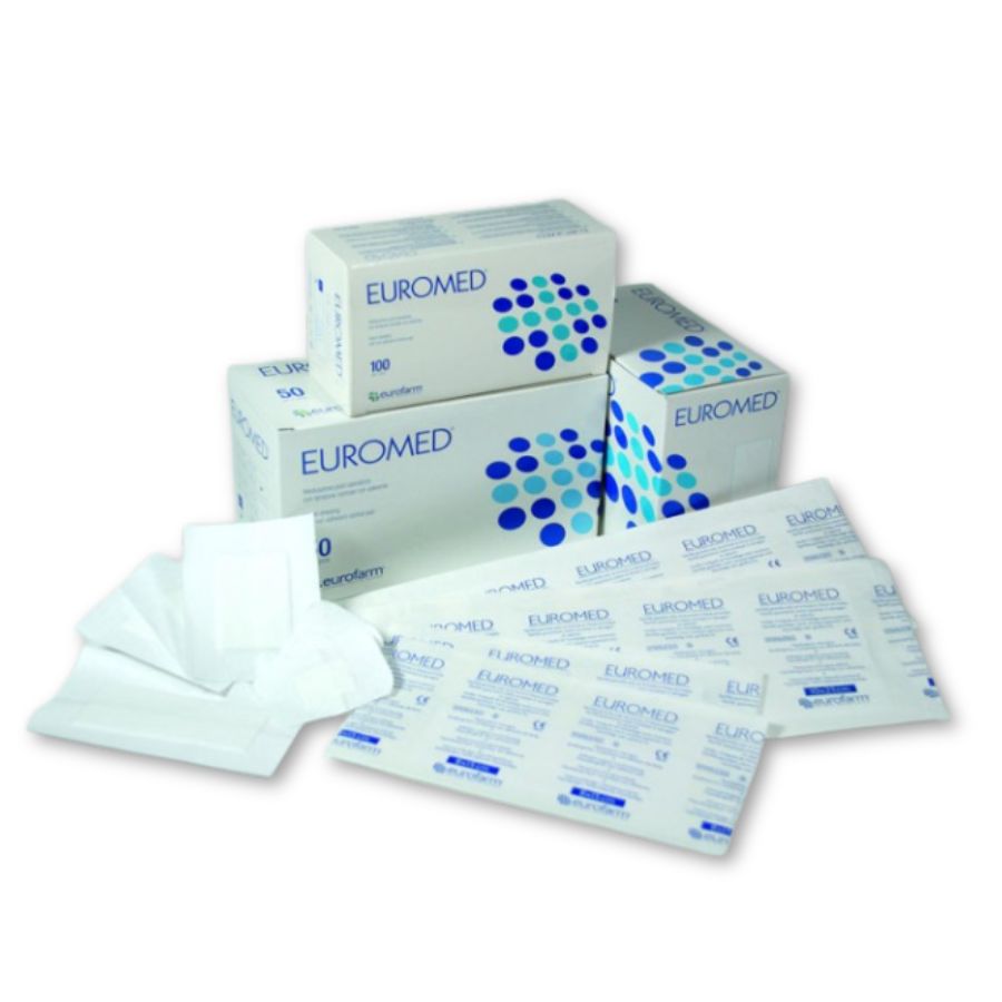 Băng gạc Euromed 10x20 hỗ trợ chăm sóc và bảo vệ vết thương (Hộp 50 miếng)
