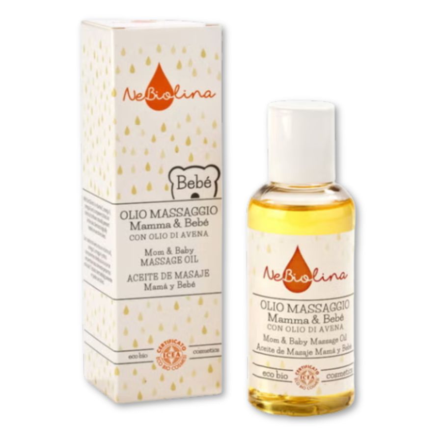 Dầu Massage Nebiolina yến mạch hữu cơ giúp ưỡng ẩm, làm dịu và bảo vệ làn da nhạy cảm (Lọ 100ml) 