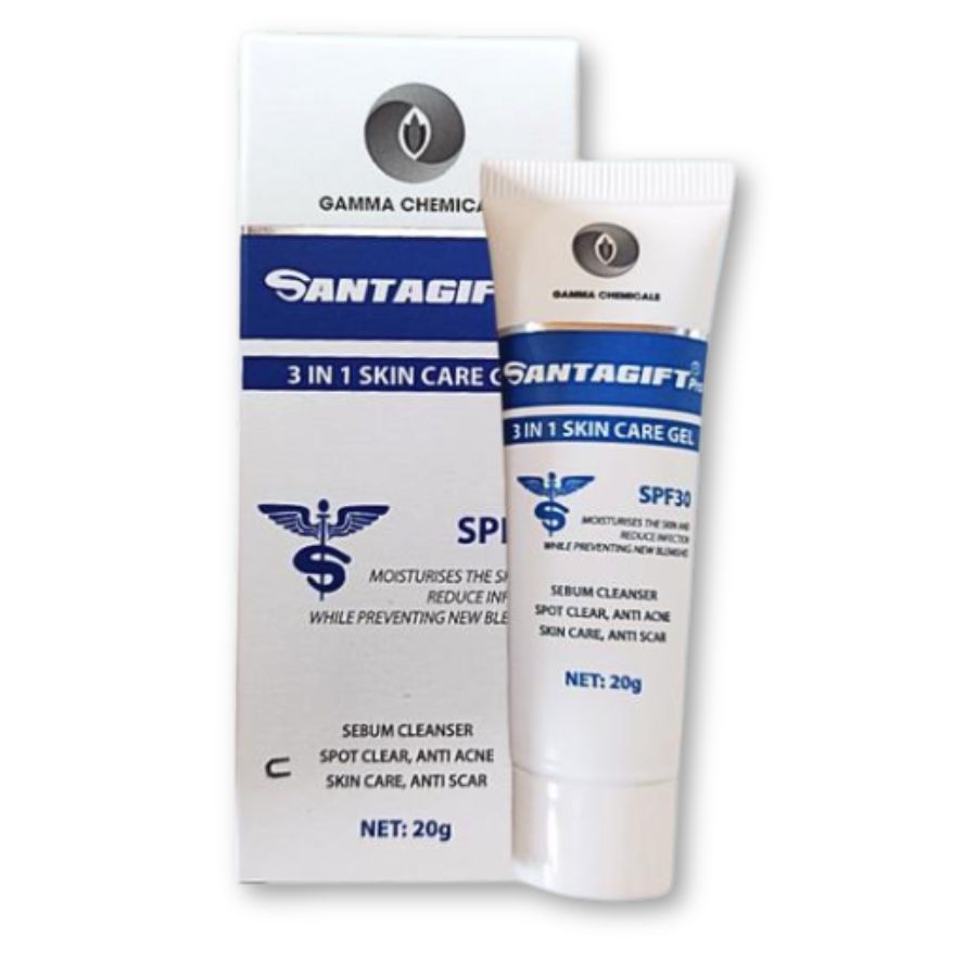 Gel giảm mụn Santagift Pro 3in1 Skincare hỗ trợ mờ thâm, ngừa tái phát (Tuýp 20g)