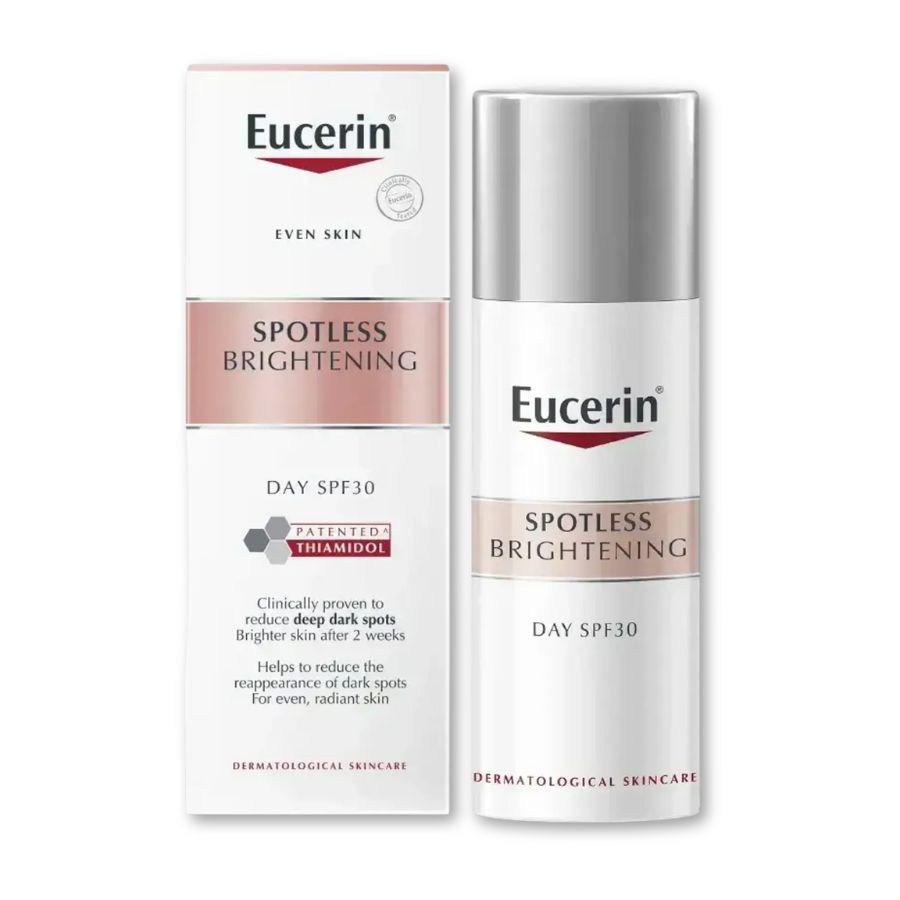 Kem dưỡng da Eucerin Ultra Day SPF30 giảm thâm nám, kết hợp sữa rửa mặt làm sạch sâu (Chai 50ml) 