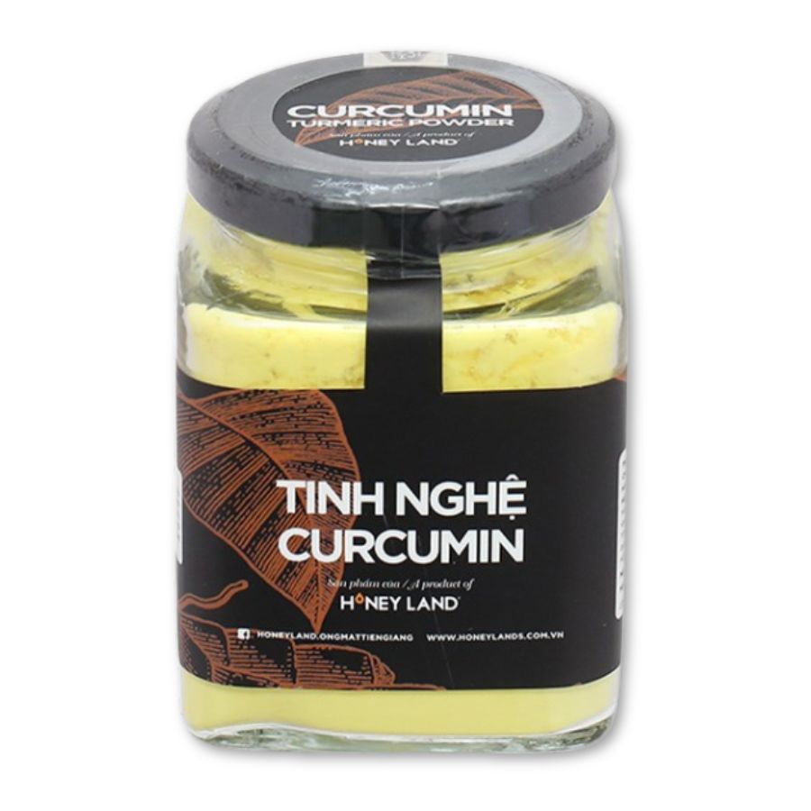 Thực phẩm bảo vệ sức khoẻ Tinh nghệ Curcumin Honey Land hỗ trợ bảo vệ gan, cải thiện làn da, hỗ trợ tiêu hoá (Lọ 100g)