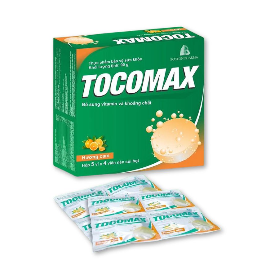 Thực phẩm bảo vệ sức khoẻ Tocomax Boston bổ sung vitamin và khoáng chất (Hộp 20 viên)