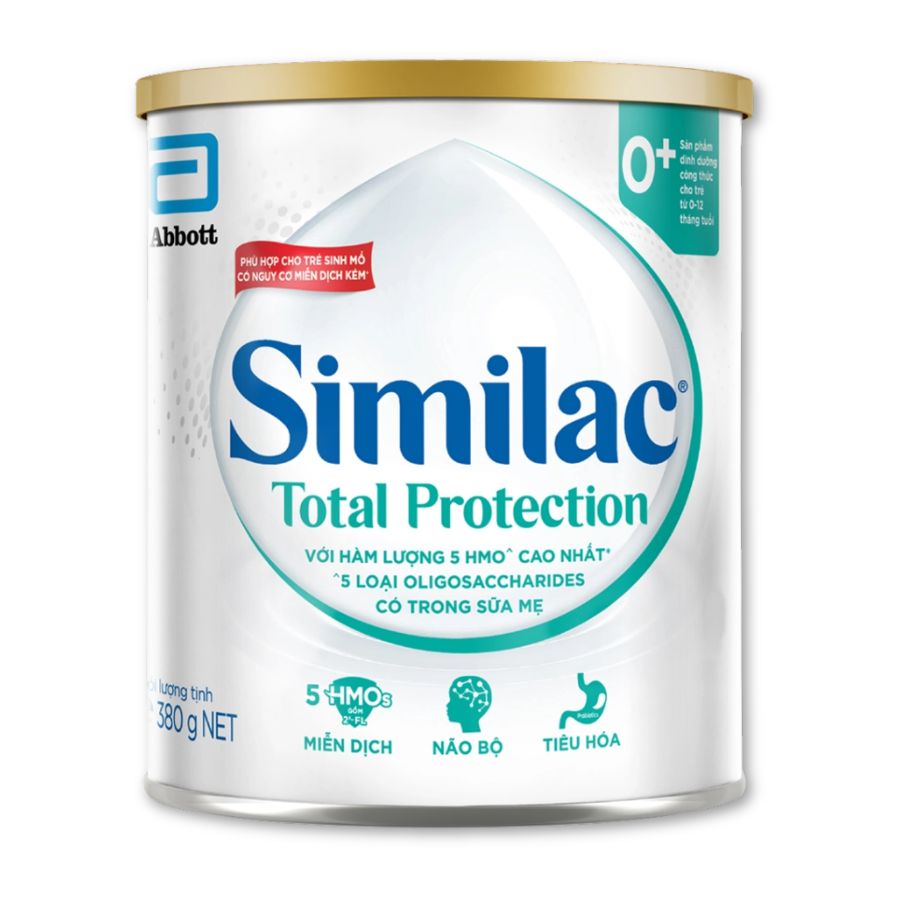 Thực phẩm bảo vệ sức khoẻ Similac Total Protection 0+ hỗ trợ miễn dịch và tiêu hóa cho trẻ từ 0–12 tháng tuổi (Hộp 380g)