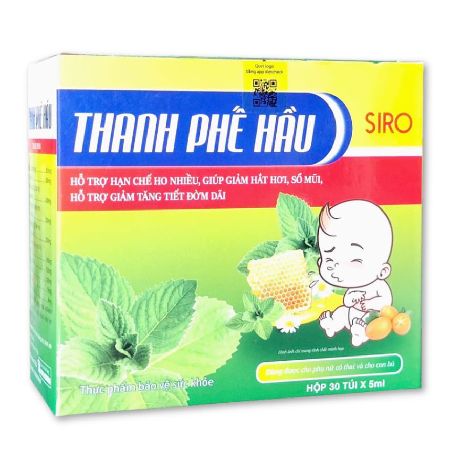 Thực phẩm bảo vệ sức khoẻ Thanh Phế Hầu hỗ trợ giảm ho, đau rát họng, cảm lạnh (Hộp 30 gói)