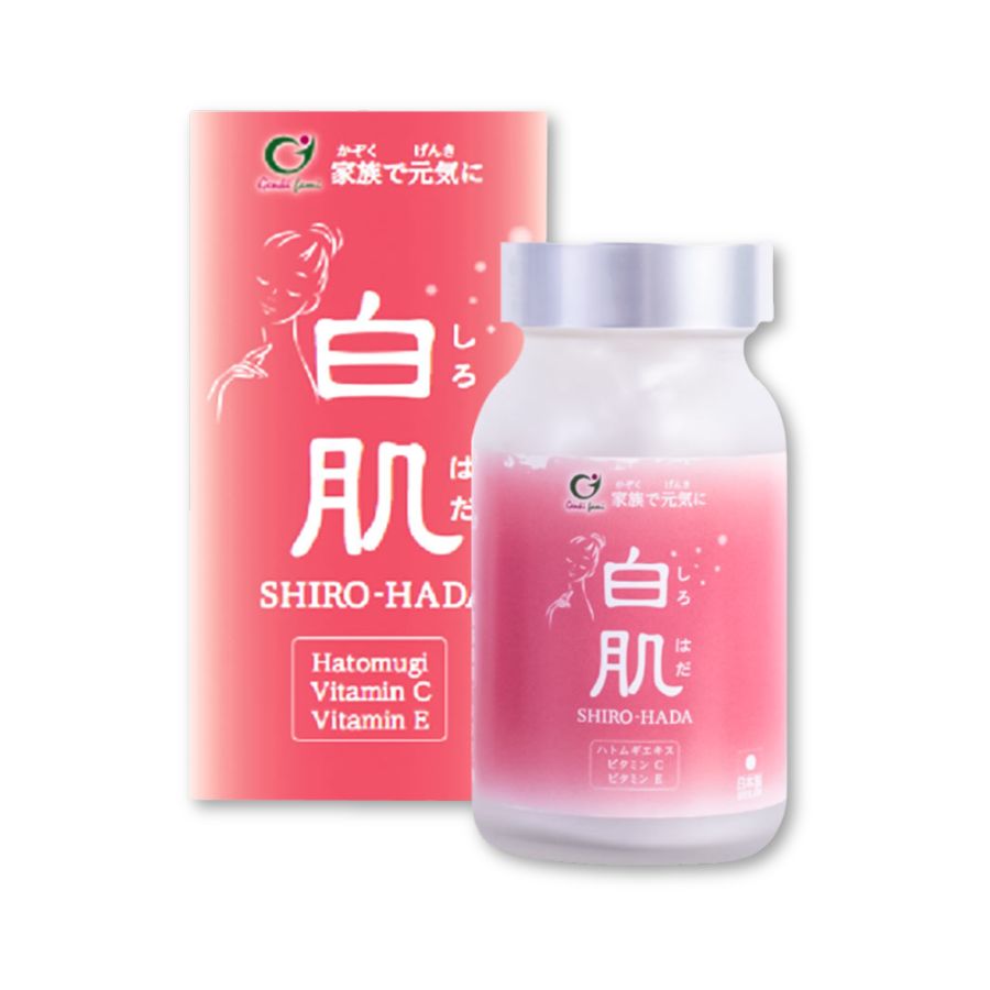 Thực phẩm làm đẹp Shiro Hada giúp dưỡng trắng, cấp ẩm và chống lão hoá da (Hộp 90 viên)