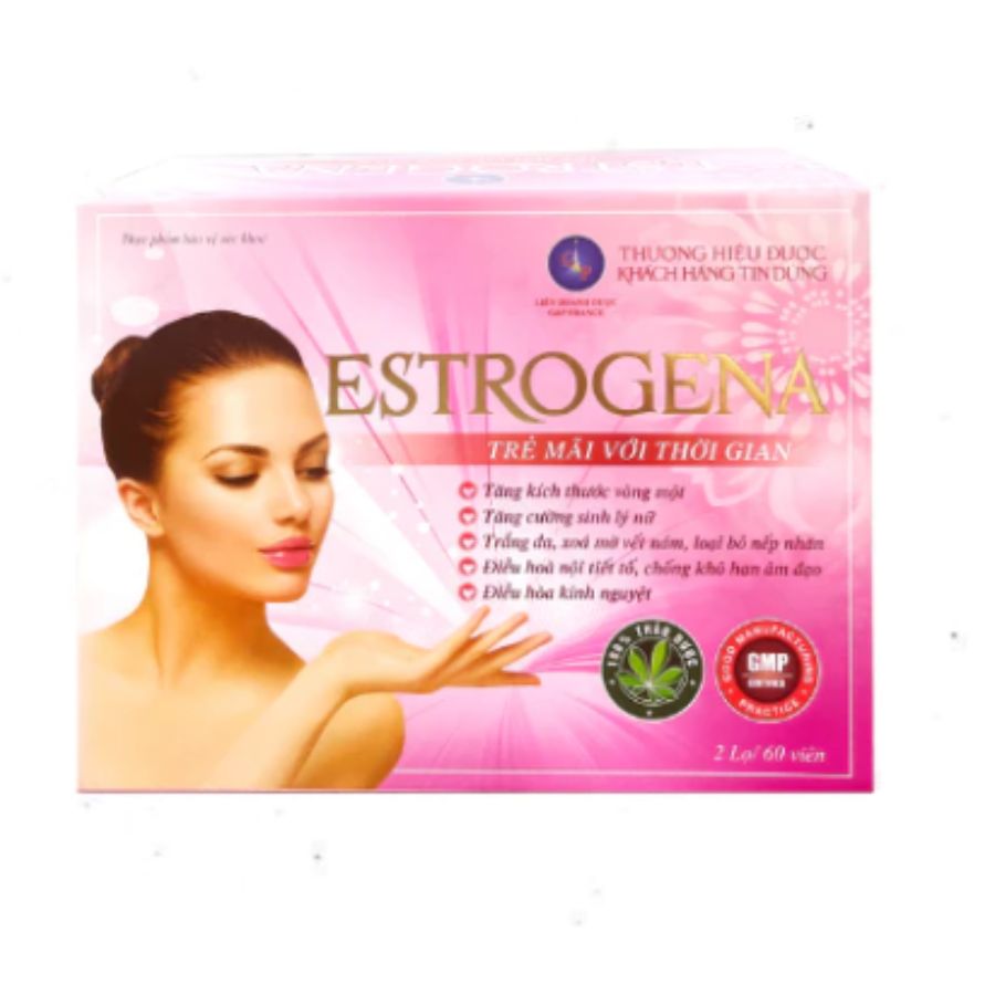 Thực phẩm bảo vệ sức khoẻ Estrogena hỗ trợ cải thiện nội tiết tố nữ, làm đẹp da, điều hòa kinh nguyệt (Hộp 60 viên)
