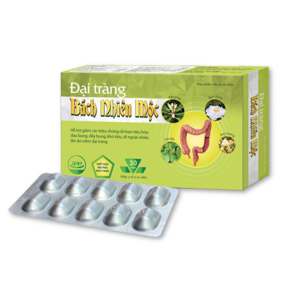 Thực phẩm bảo vệ sức khoẻ Đại Tràng Bách Nhiên Mộc hỗ trợ giảm rối loạn tiêu hóa, viêm đại tràng (Hộp 30 viên)