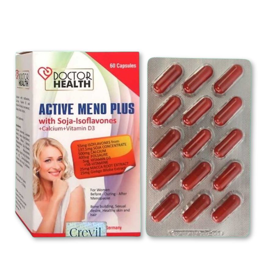 Viên uống hỗ trợ sức khoẻ nữ giới Active Meno Plus cân bằng nội tiết nữ, giảm triệu chứng tiền mãn kinh (Hộp 60 viên)