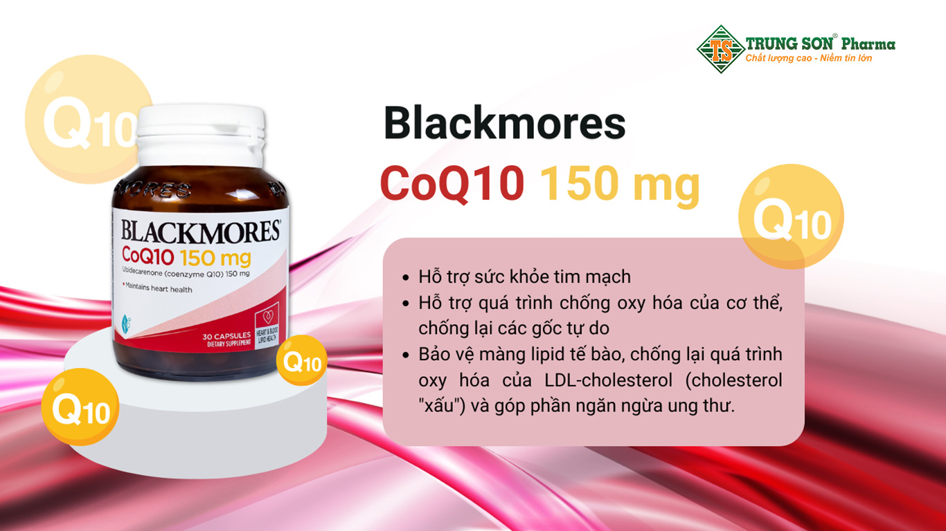 Viên uống bổ trợ sức khoẻ tim mạch Blackmores CoQ10 150mg