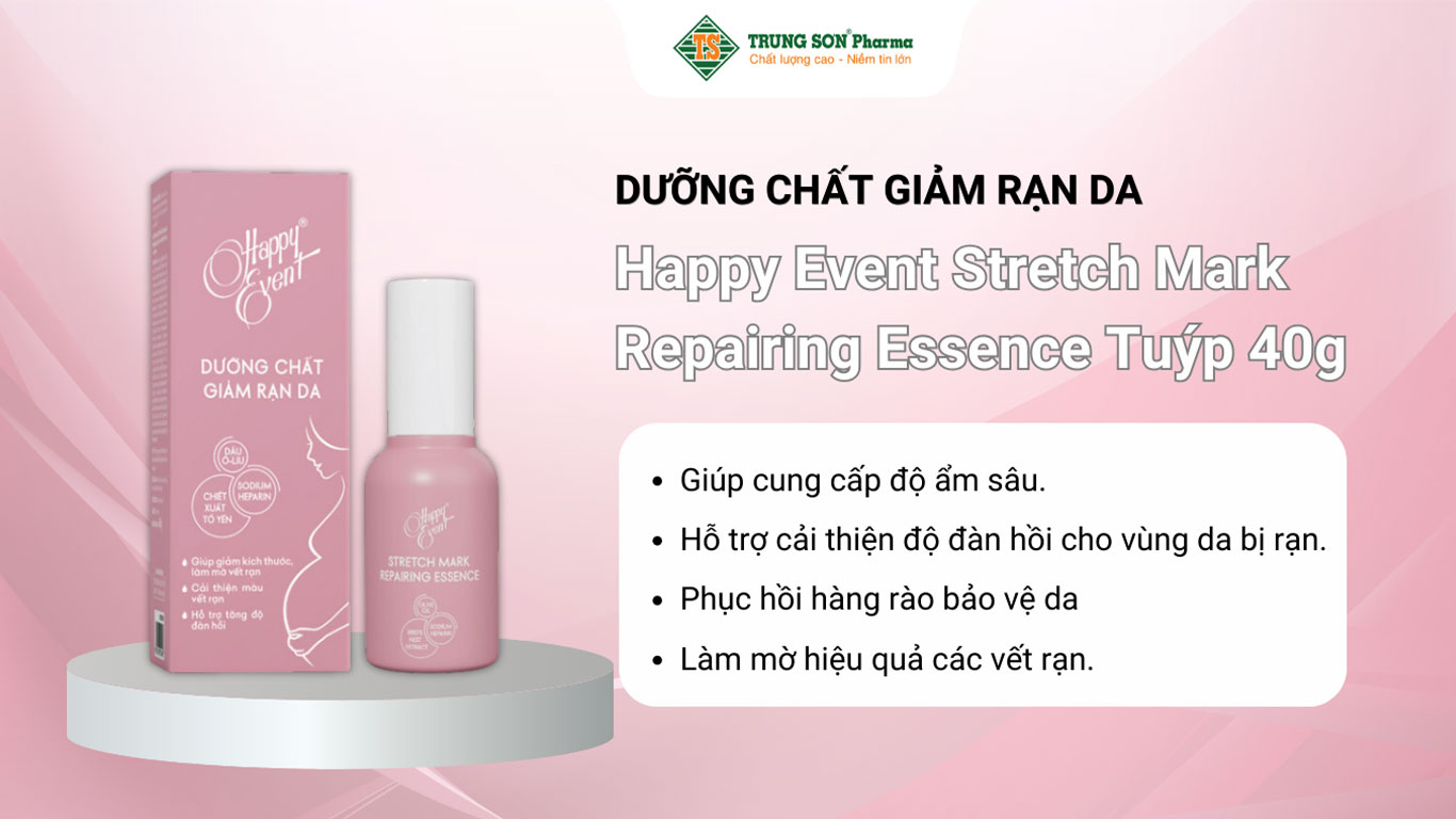 Dưỡng chất làm giảm rạn da Happy Event Stretch Mark Repairing Essence