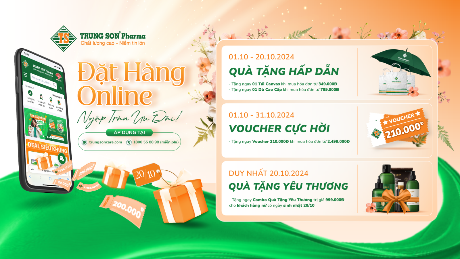 Đặt hàng online ngập tràn ưu đãi