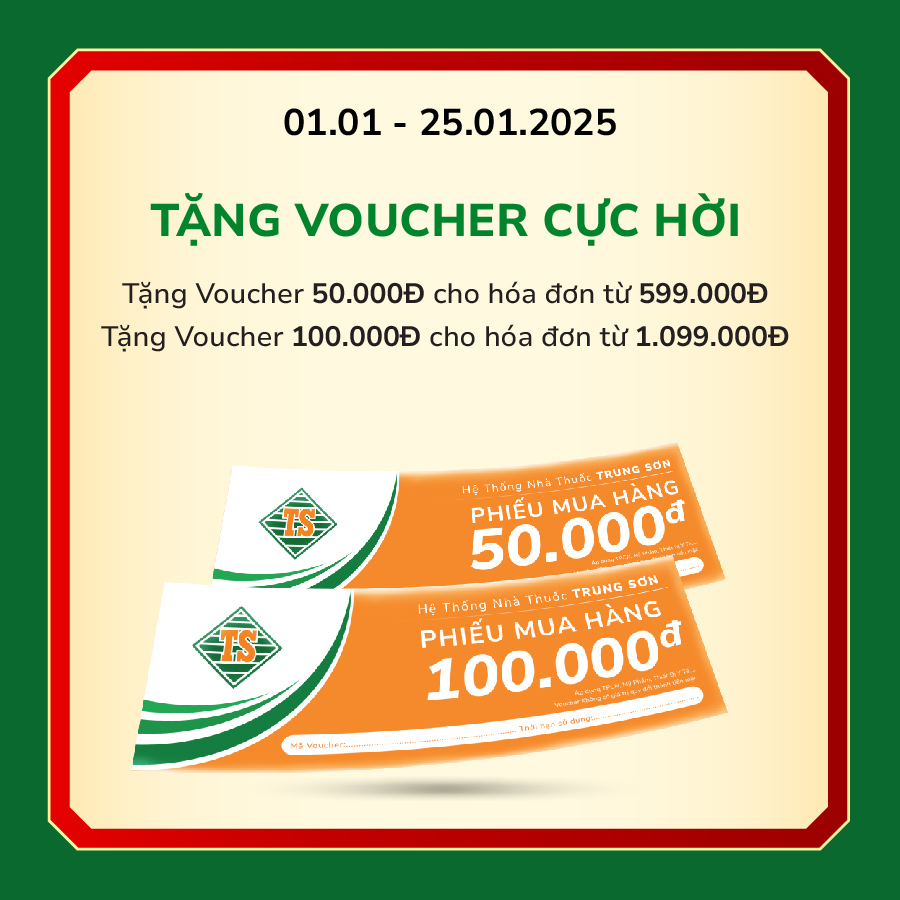 Tặng Voucher giảm ngay 50K và 100K