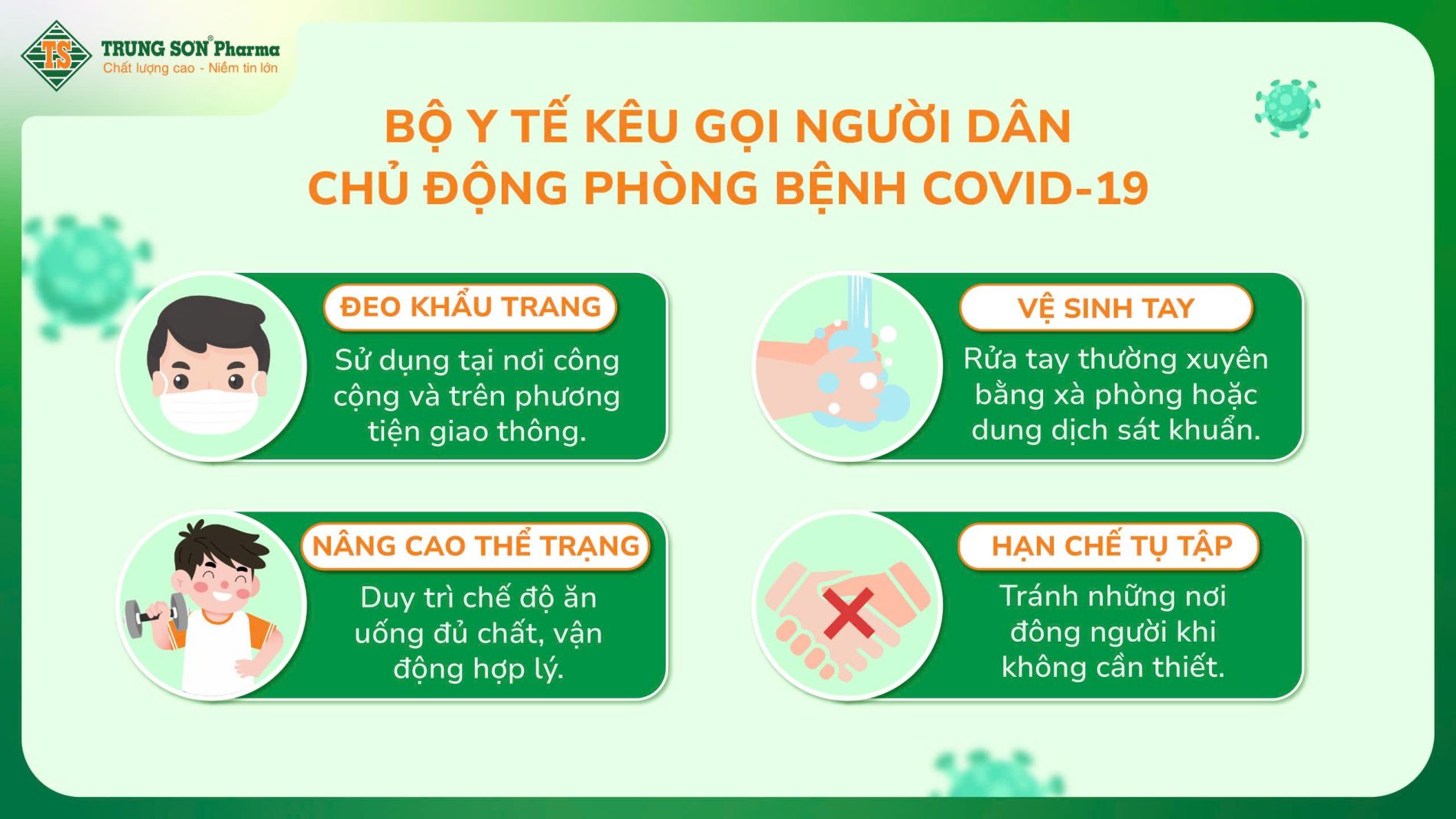 Bộ Y Tế Việt Nam Khuyến cáo các biện pháp phòng ngừa COVID-19