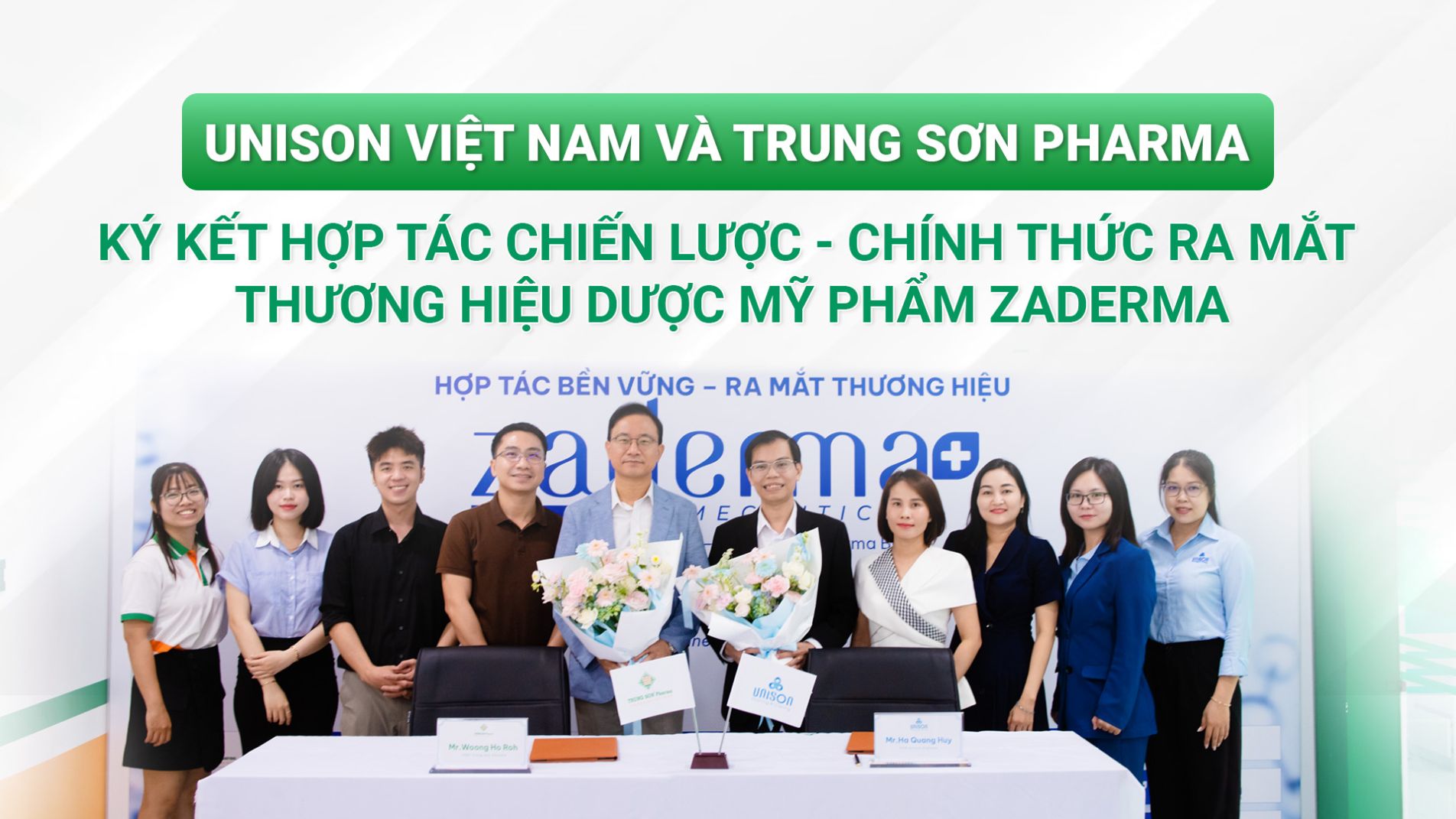 Unison Việt Nam Và Trung Sơn Pharma Ký Kết Hợp Tác Chiến Lược, Chính Thức Ra Mắt Thương Hiệu Dược Mỹ Phẩm Zaderma