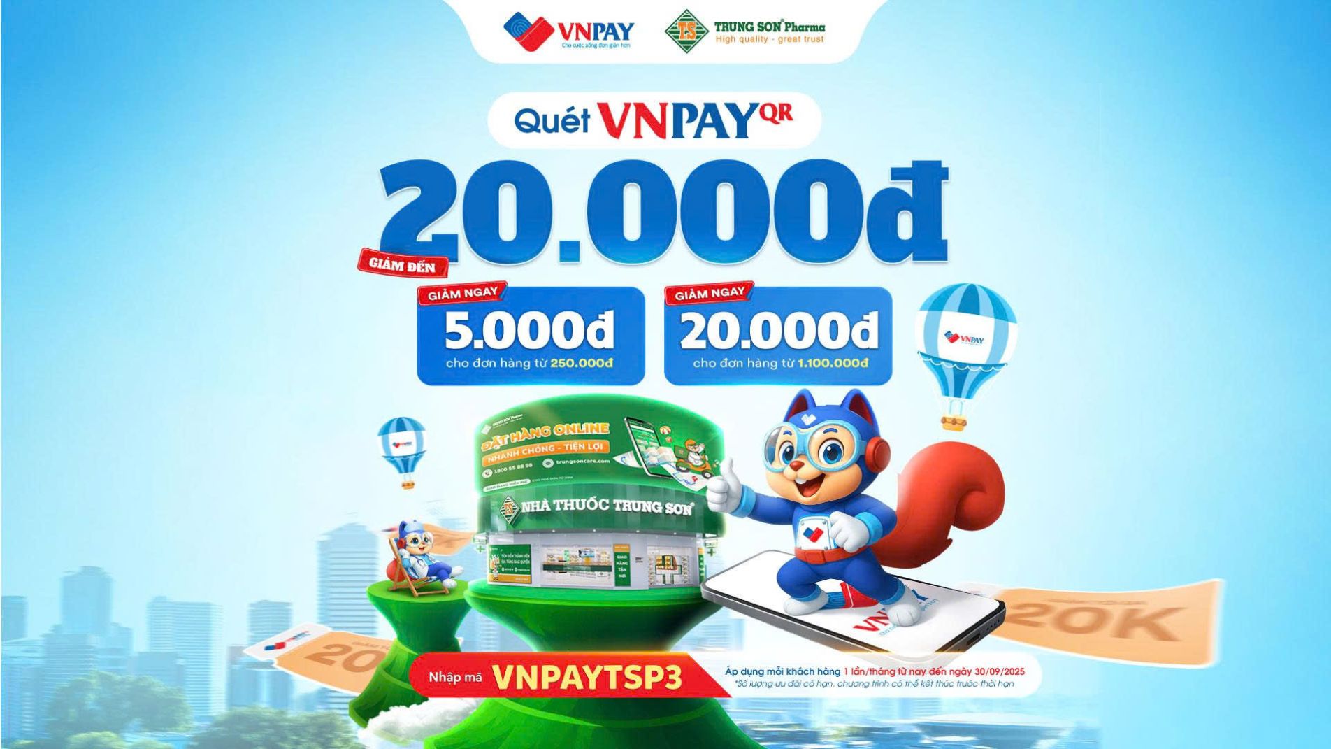 Chớp ngay deal hot giảm tới 20K từ VNPAY-QR