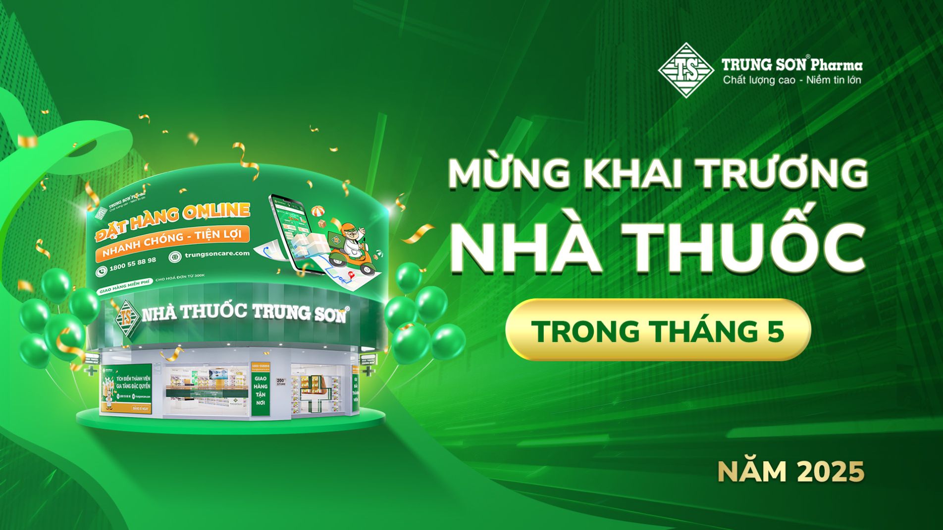 Nhà thuốc Trung Sơn khai trương nhà thuốc mớii trong tháng 05