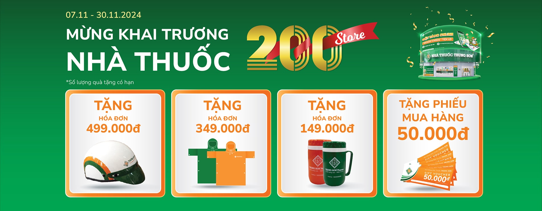 Mừng khai trương 200 nhà thuốc tại Trung Sơn