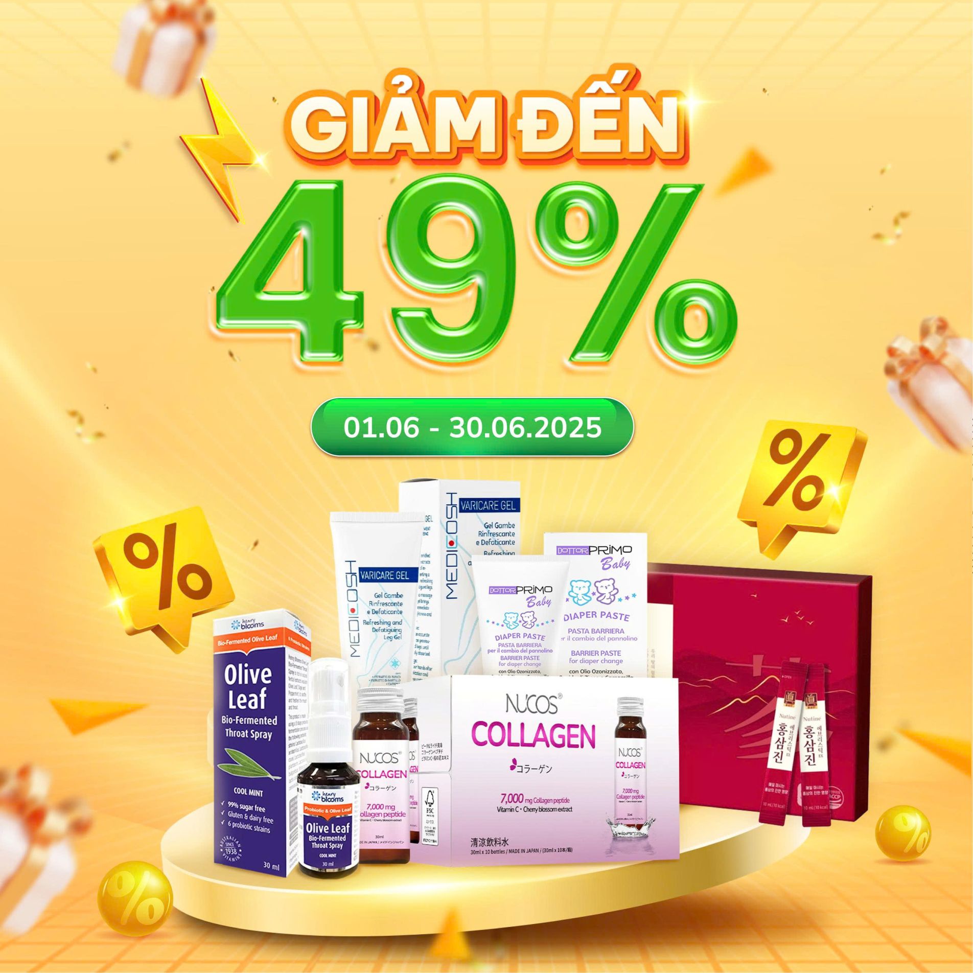 Thực phẩm chức năng giảm đến 49%