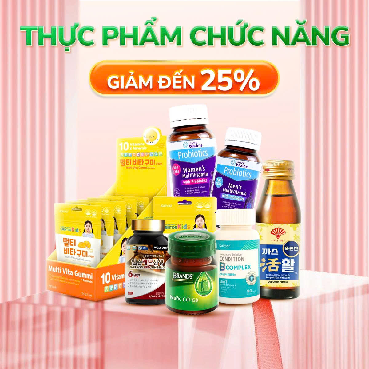 Thực phẩm chức năng giảm đến 25%