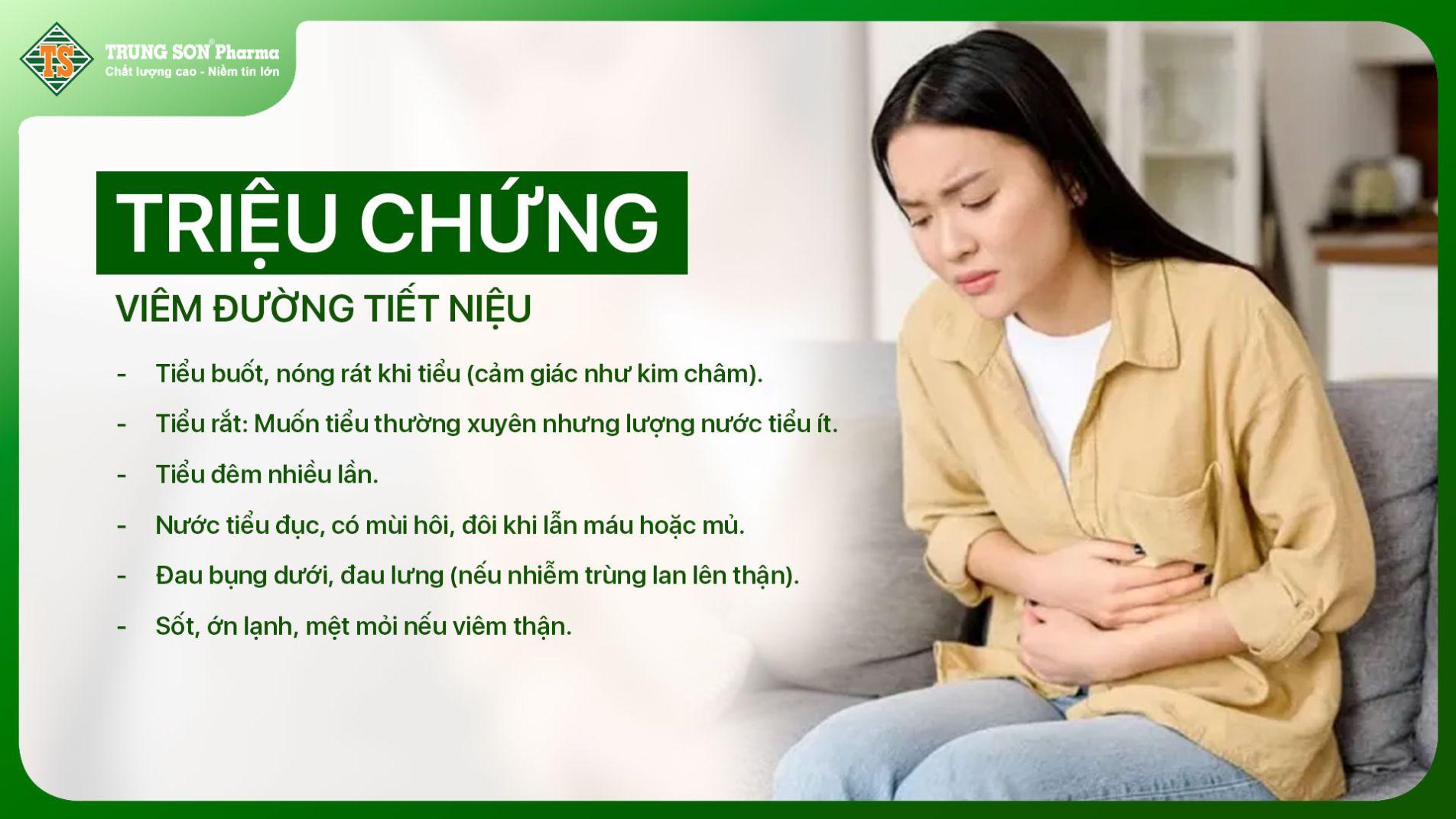 Cảnh giác với các triệu chứng viêm đường tiết niệu ở nữ giới