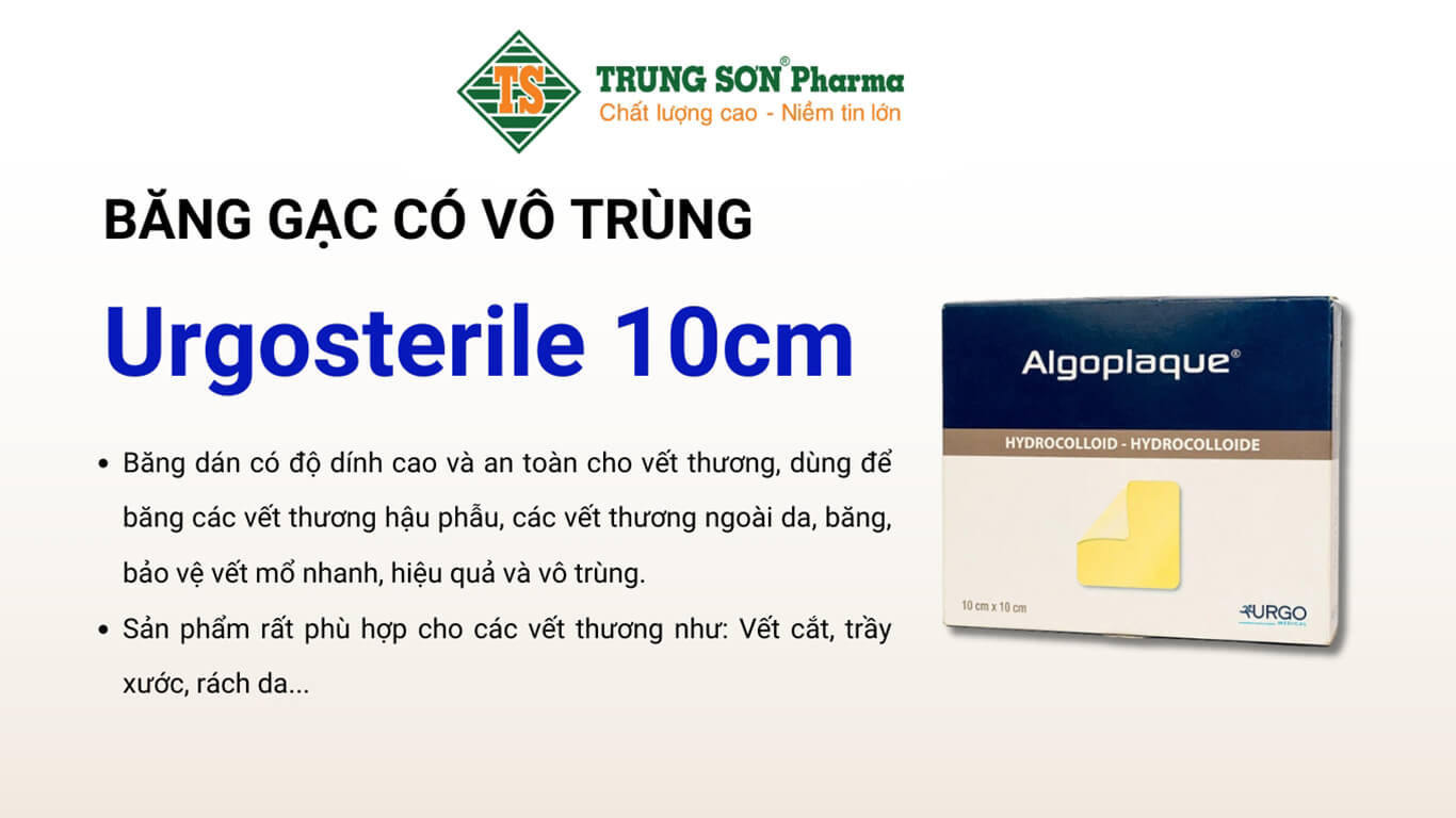 Băng dán có gạc vô trùng Urgosterile 10cm 