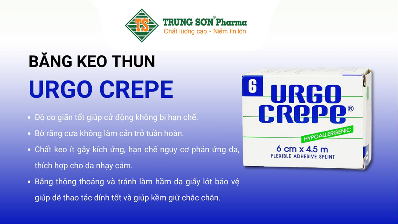 Băng thun Urgocrepe 6cm x 4.5m 