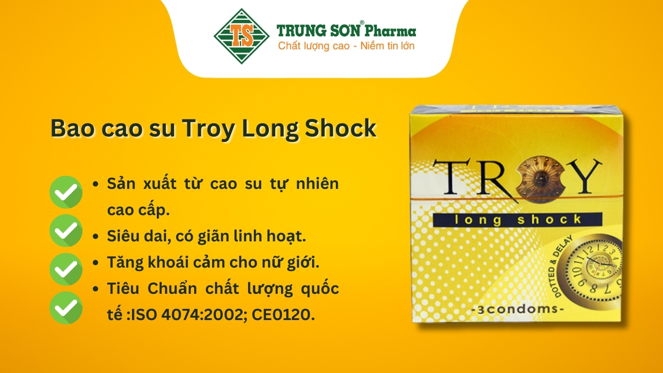 Bao cao su Troy Long Shock