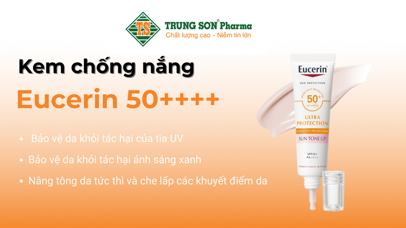 kem chống nắng nâng tone Eucerin 50+