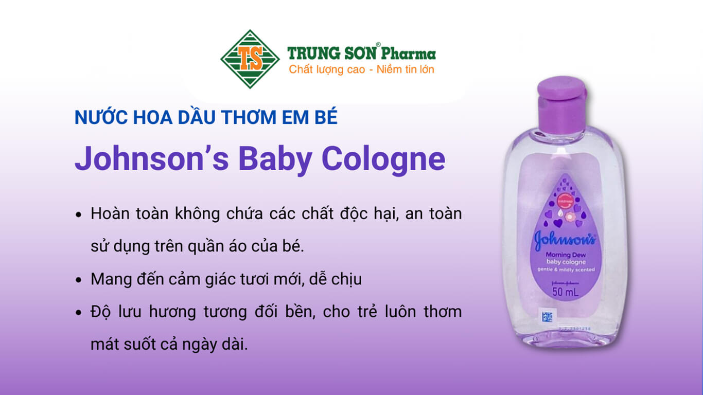 Nước hoa dầu thơm em bé Johnson's Baby Colohne nhẹ dịu an toàn 