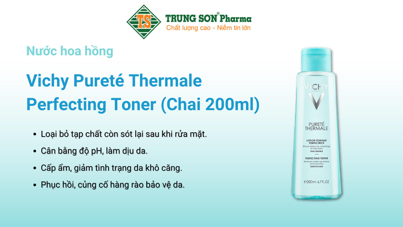 Nước hoa hồng Vichy Pureté Thermale cấp ẩm làm dịu da