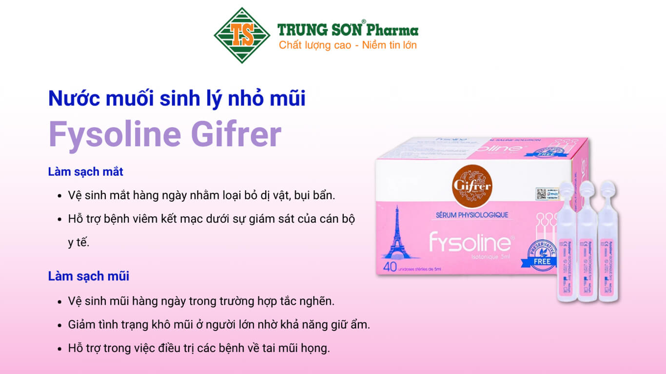 Dung dịch nước muối sinh lý Fysoline Gifrer