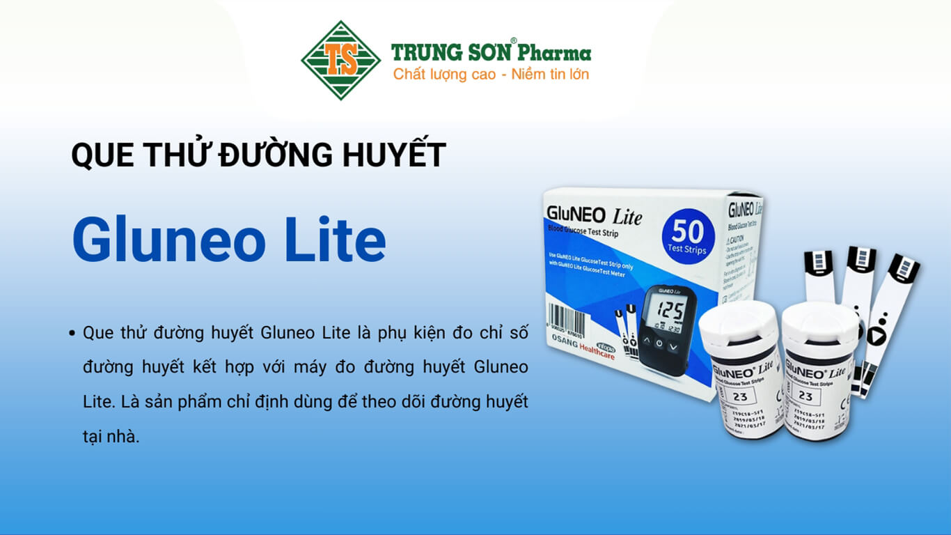 Que thử đường huyết Gluneo Lite