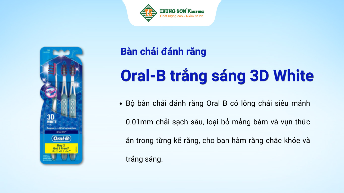 Bộ bàn chải đánh răng Oral B có lông chải siêu mảnh