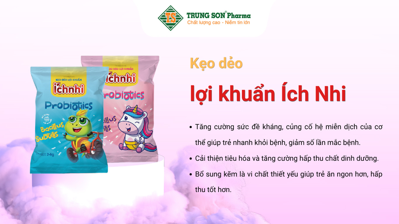 Kẹo dẻo lợi khuẩn Ích Nhi (Gói 24g)