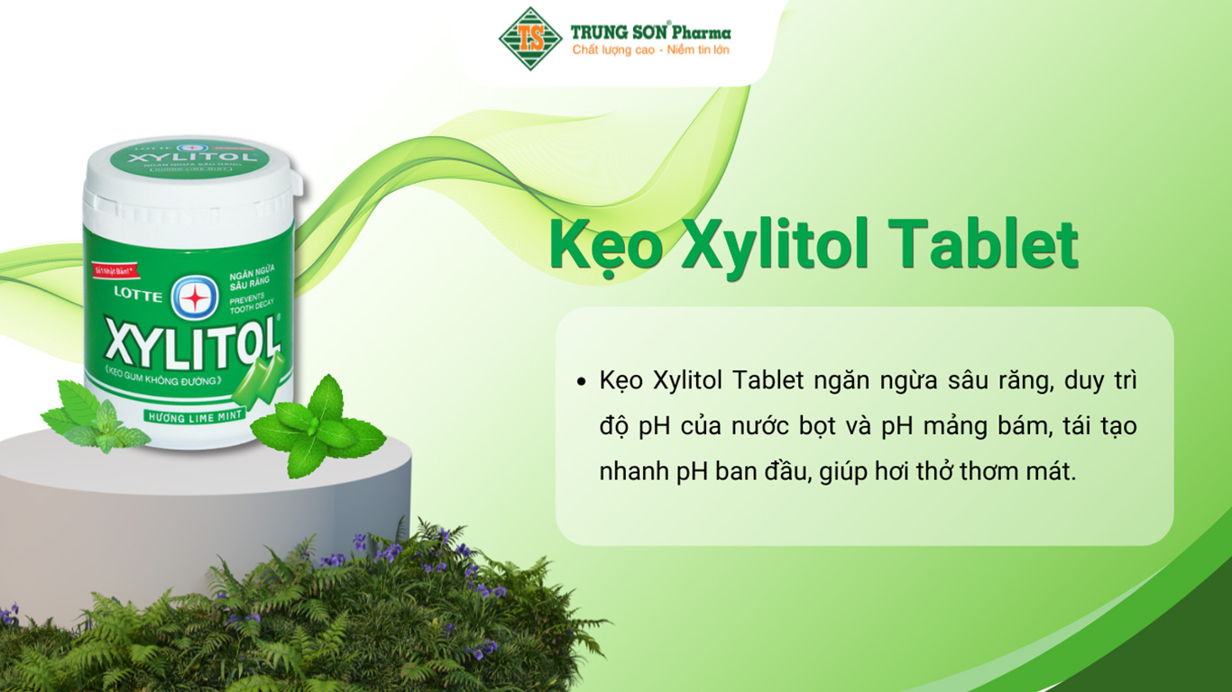 Kẹo Xylitol Tablet ngăn ngừa sâu răng (hộp 20.9g)