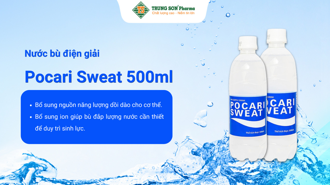 Nước bù điện giải Pocari Sweat bổ sung ion duy trì sinh lực (500ml)