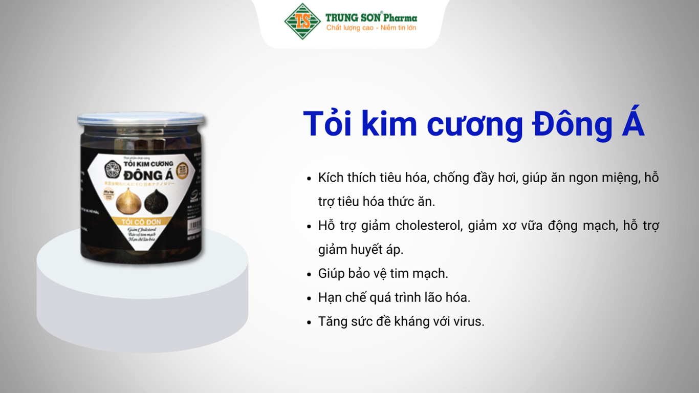 Thực phẩm bảo vệ sức khỏe Tỏi Kim cương Đông Á (hộp 200g)