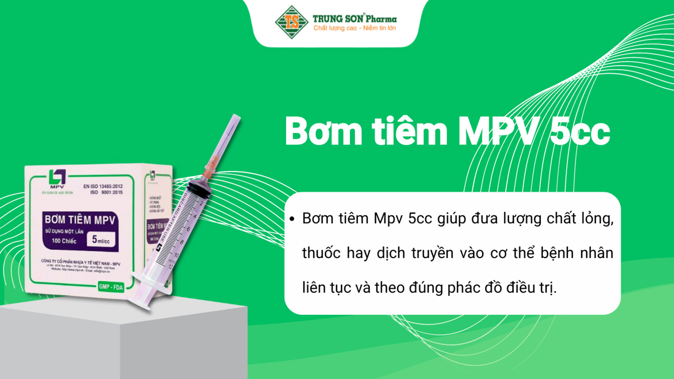 Bơm tiêm MPV 5cc sử dụng 1 lần (100 cái)