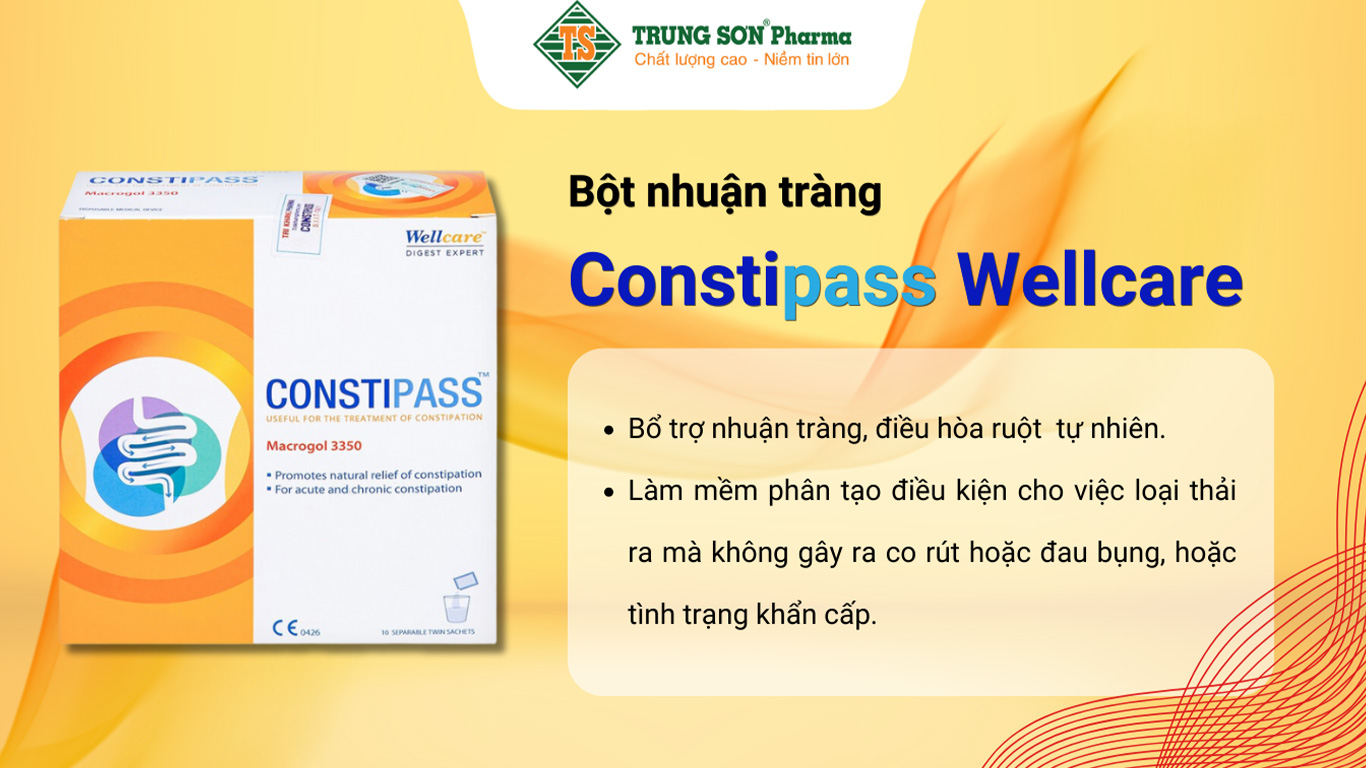 Bột nhuận tràng trị táo bón Constipass