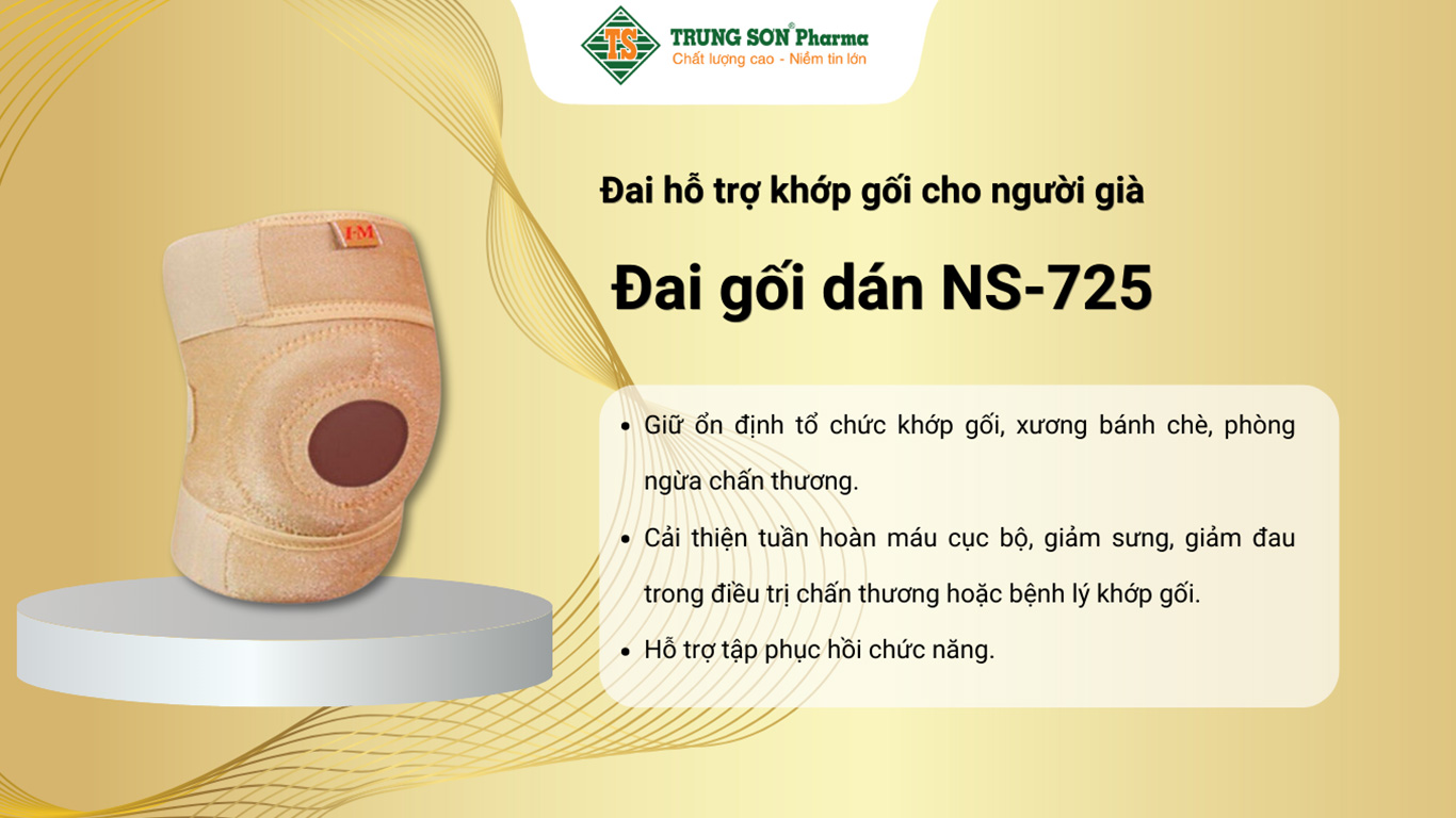 Đai gối dán NS-725 hỗ trợ khớp gối