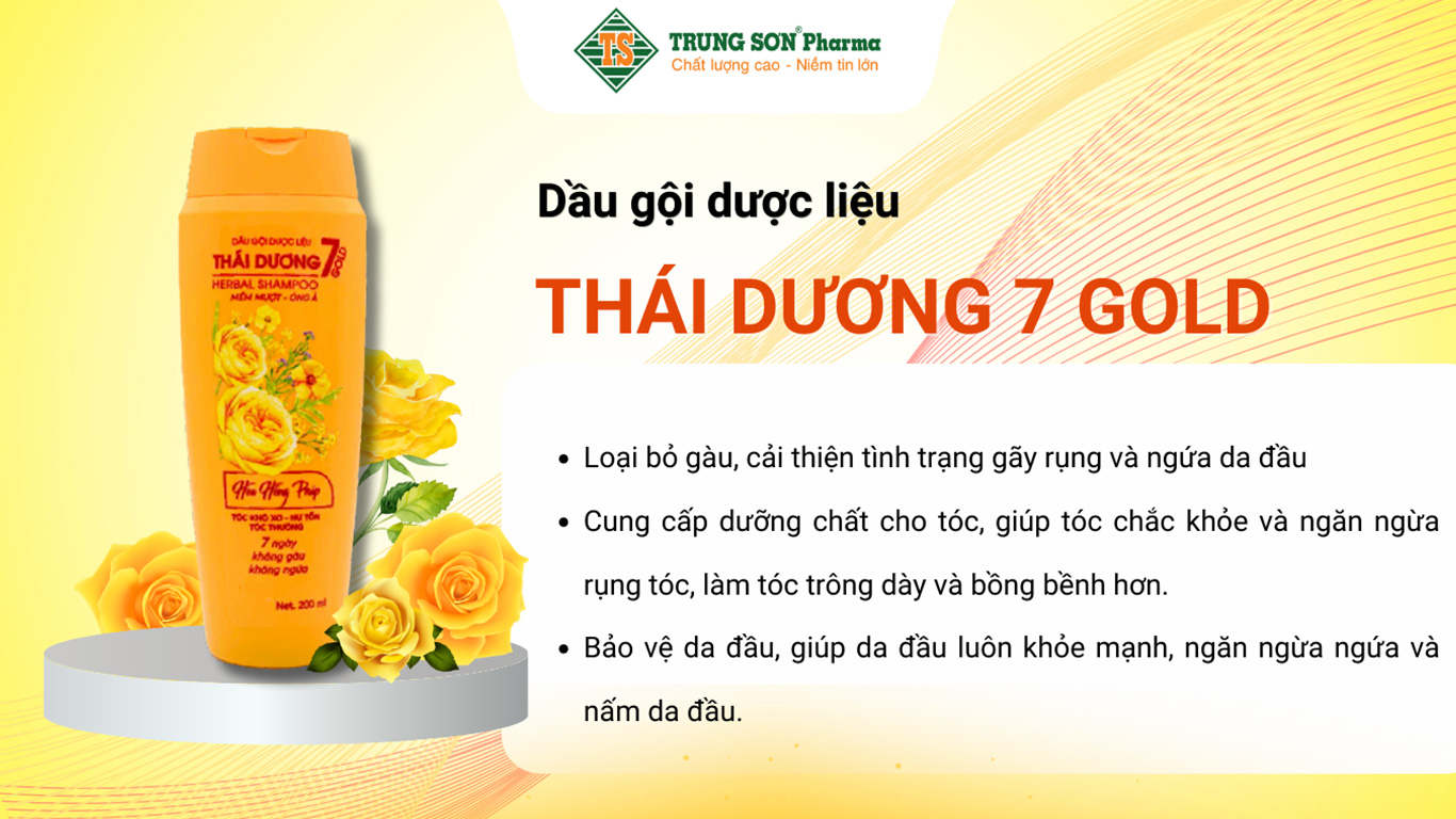 Dầu gội dược liệu Thái Dương 7 Gold (200ml)