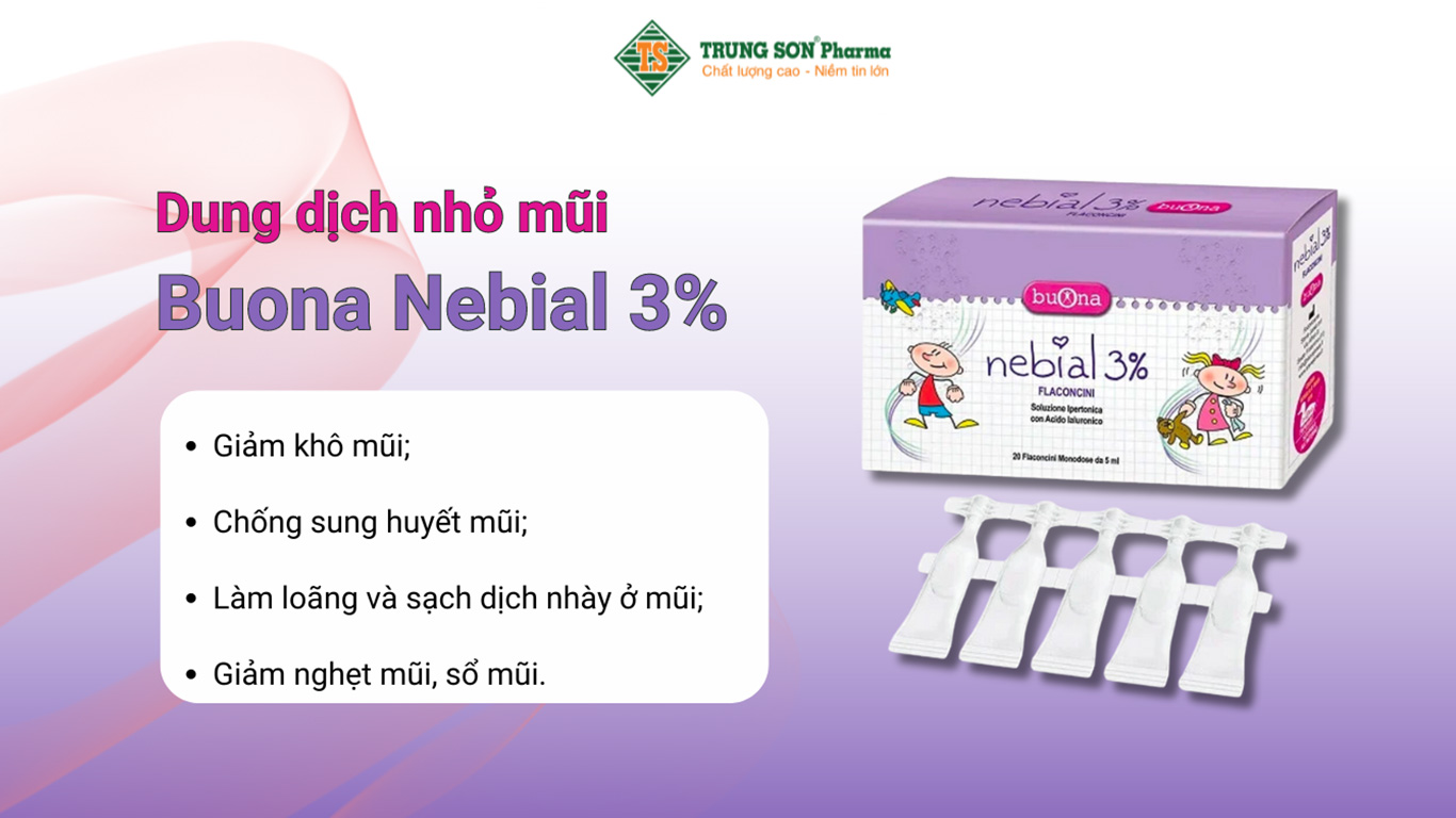 Dung Dịch Muối Ưu Trương Nhỏ Mũi Buona Nebial 3%