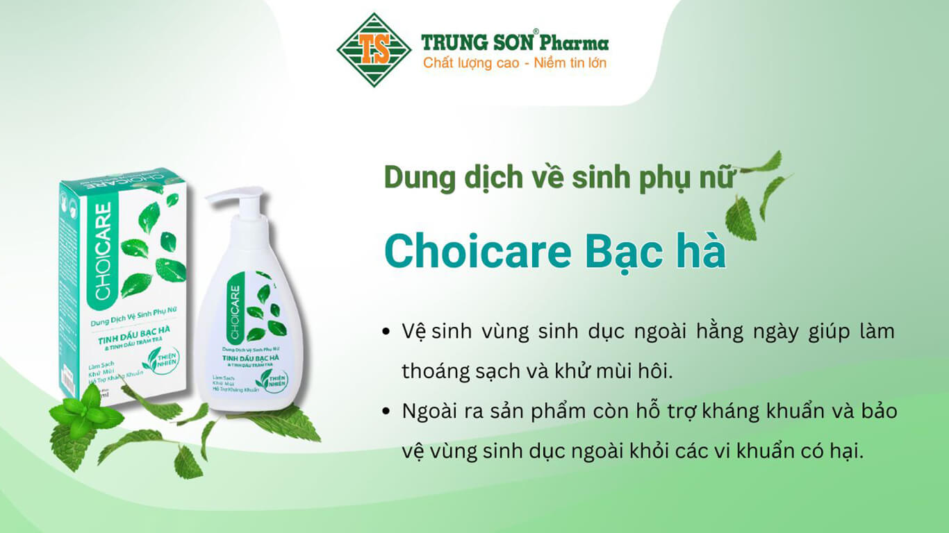 Dung dịch vệ sinh phụ nữ Choicare bạc hà