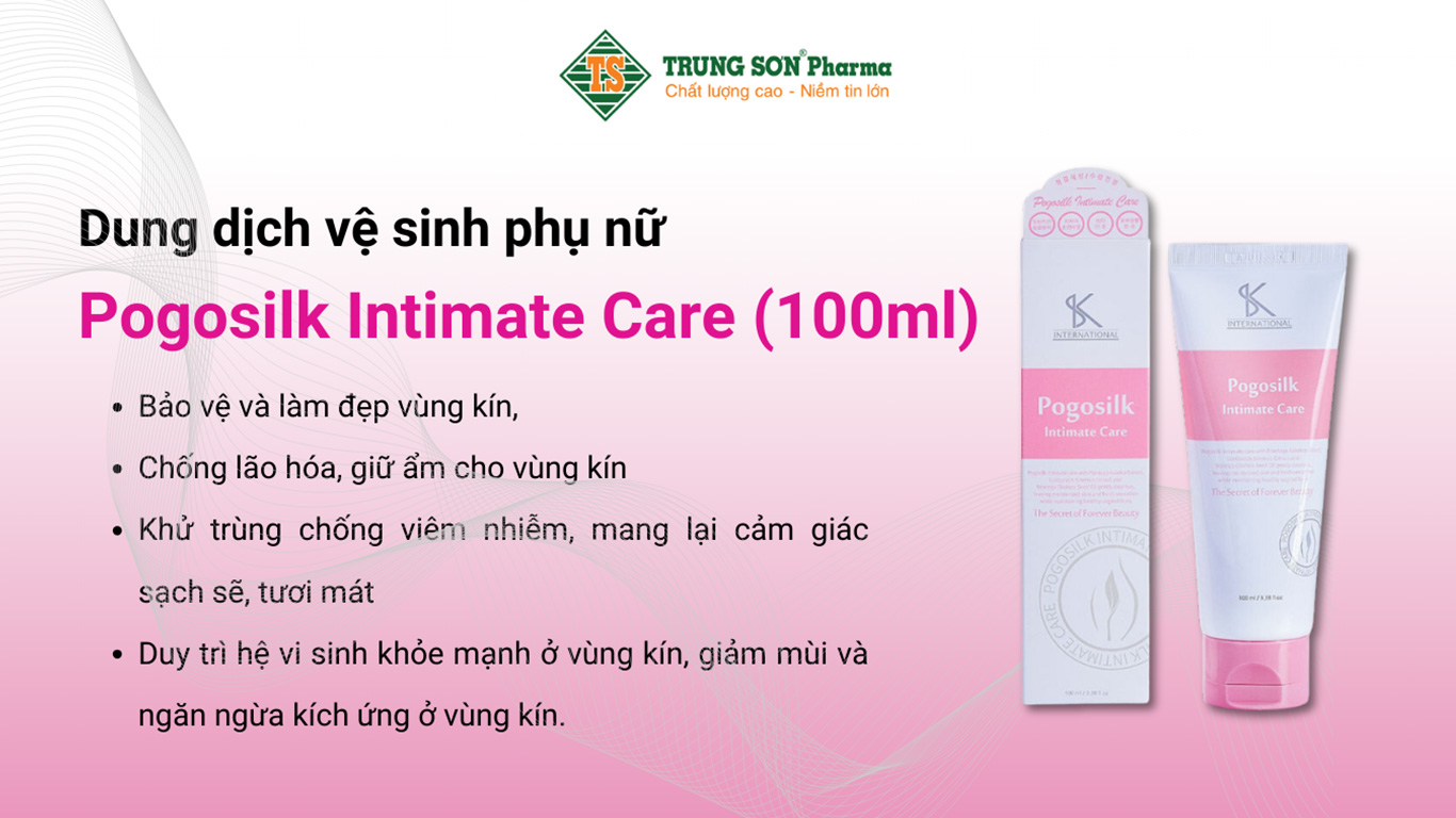 Dung dịch vệ sinh phụ nữ Pogosilk Intimate Care (100ml)