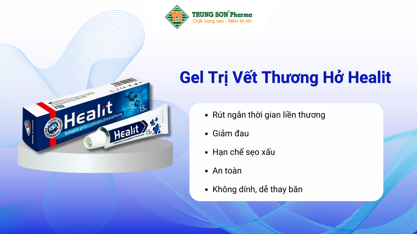 Gel trị vết thương hở Healit Vhpharma 15g 