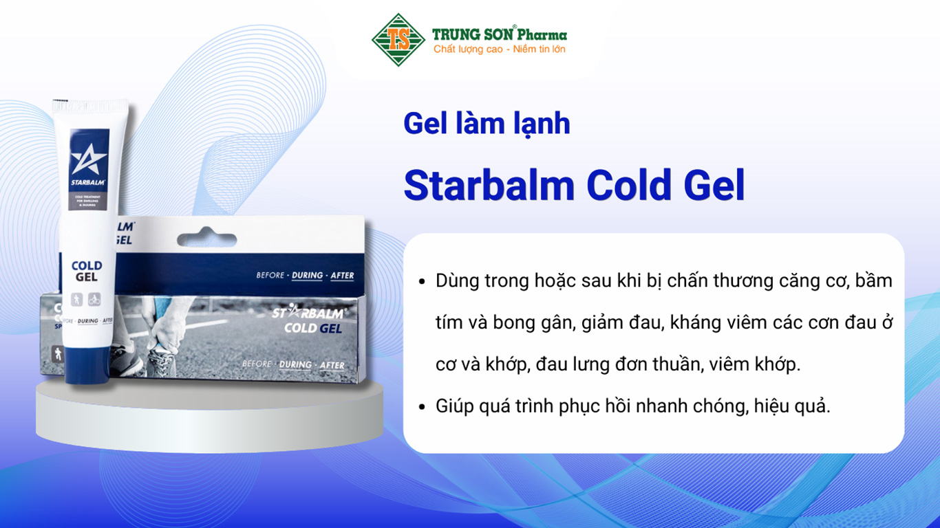 Gel làm lạnh Starbalm Cold Gel có tác dụng làm mát và ngăn ngừa chấn thương thể thao