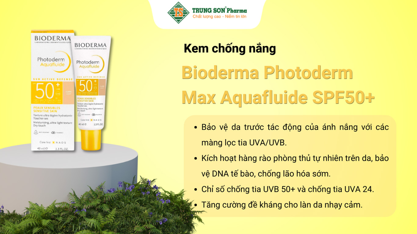  Kem chống nắng Bioderma Photoderm Max Aquafluide SPF50+ (40ml)