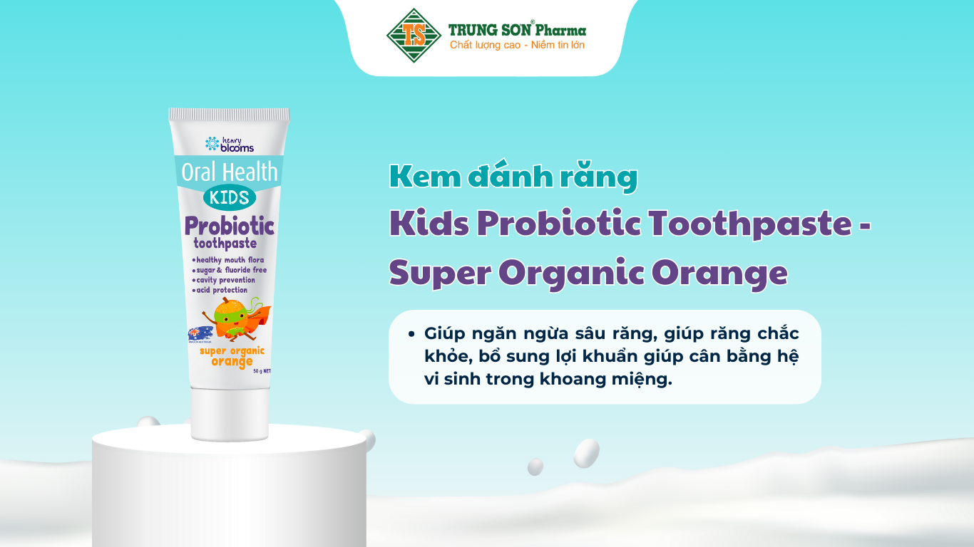 kem-danh-rang-kids-probiotic-toothpaste-huong-cam-giup-ngan-ngua-sau-rang-giup-rang-chac-khoe-50g