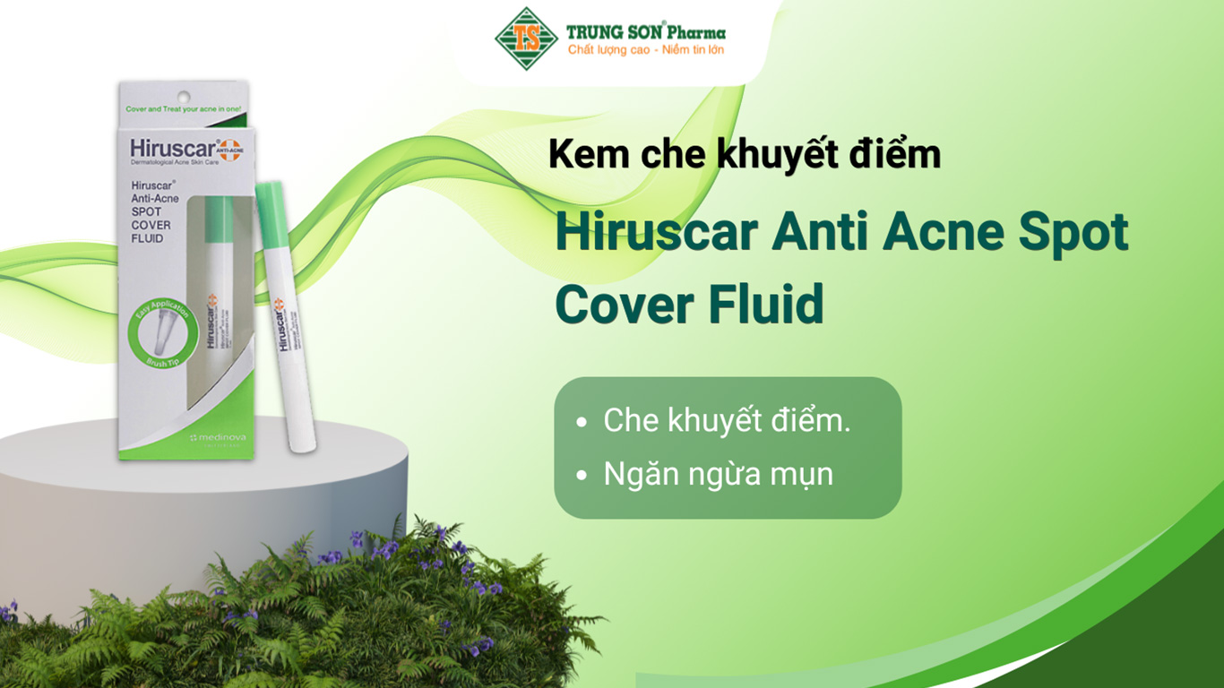 Kem Hiruscar Anti Acne Spot Cover Fluid Che Khuyết Điểm, Ngăn Ngừa Mụn (1ml)