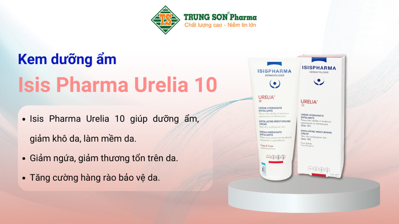 Kem Isis Pharma Urelia 10 dưỡng ẩm, giảm khô da, làm mềm da (150ml)